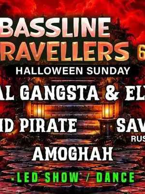 Bassline Travellers 67.0 Halloween Night to Sunrise poster