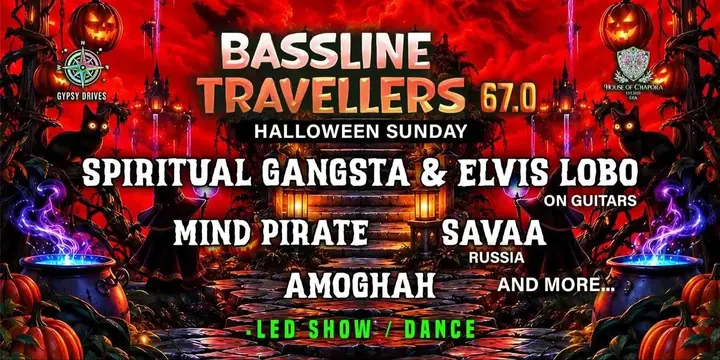 Bassline Travellers 67.0 Halloween Night to Sunrise poster