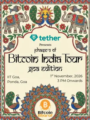 Bitcoin India Tour – Goa Edition poster
