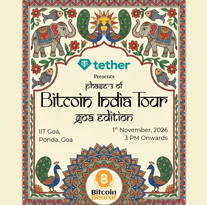 Bitcoin India Tour – Goa Edition poster