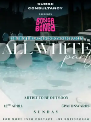 Bonga Bonga Goa Calling – All White Party poster