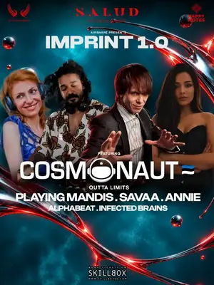 Imprint 1.0: Cosmonaut Lands in Vagator poster